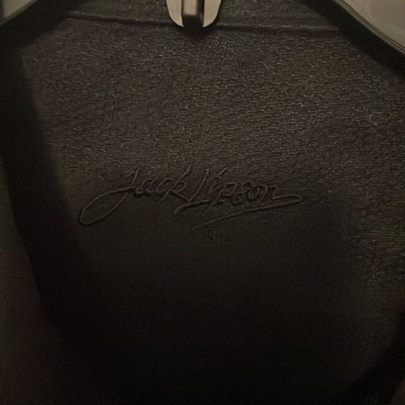 Jack Lipson Heavy Textured Button Down Black shirt SZ XL GUC B1015 - Picture 3 of 8